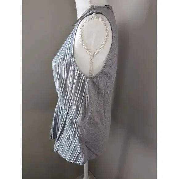 J. Crew NWT feminine striped lightweight blouse peplum M - Picture 2 of 8